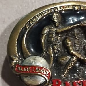 Baseball Belt Buckle American and National League Vintage 1982 colorful major